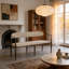 Causeuse en métal (café + tissu noir + beige)-1474323435-1474323436