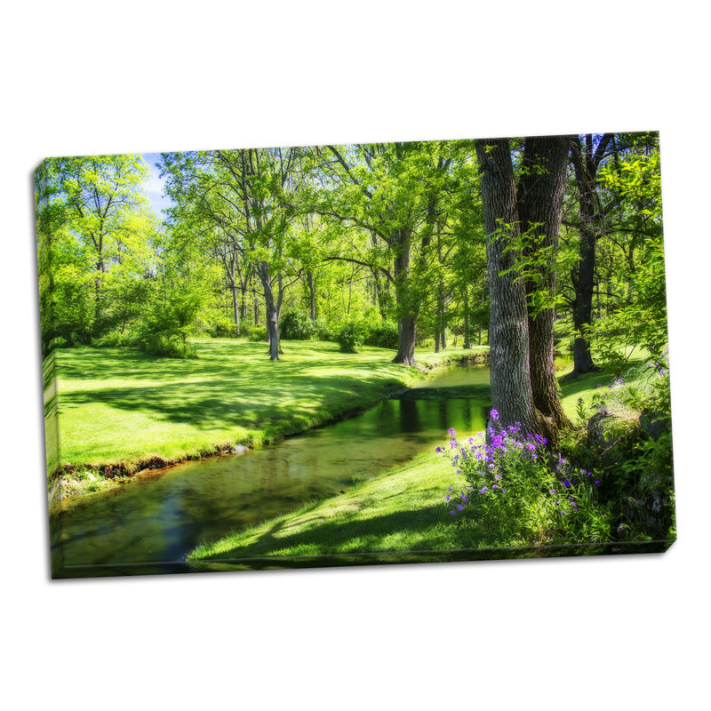 « doucement stream ii », reproduction de photo, H 16 po x l 24 po x P 0,75 po, Toile tendue