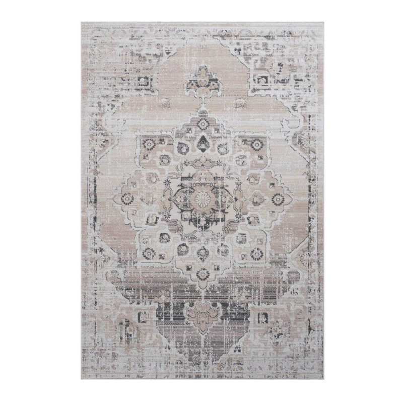 LOOM & LUXE Collection Cream/Beige /Medallion Non-Shedding Living Room Bedroom Dining Home Office Stylish And Stain Resistant Area Rug