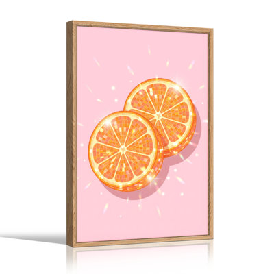 Orange Slices Canvas Wall Art Oil Painting Print Set Of 1