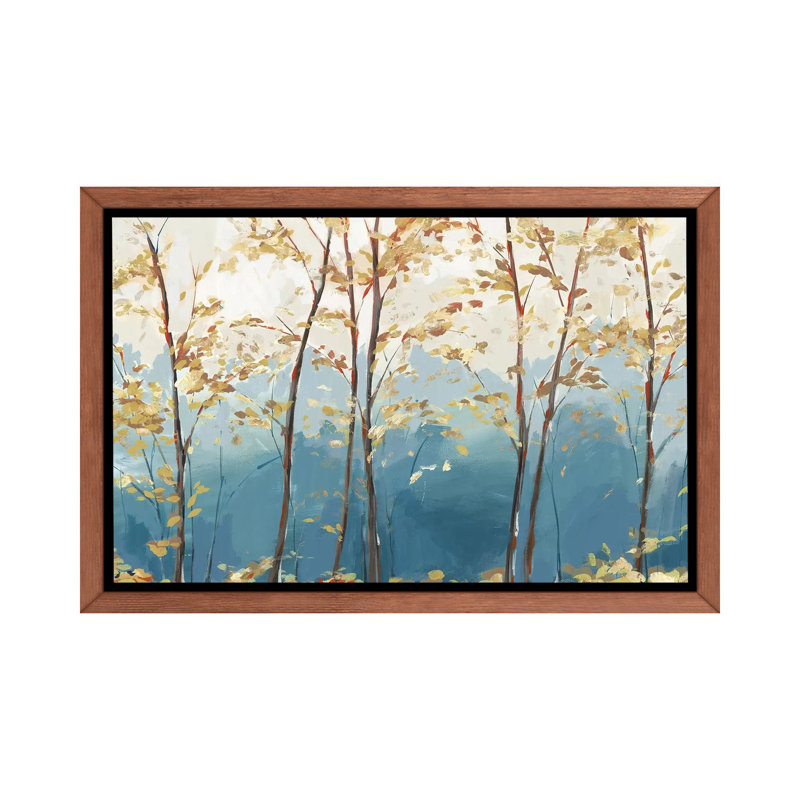 «Ascent Trail» par Isabelle Z - reproduction d'art, H 26 po x l 40 po x 1,5 po, Toile classique avec cadre brun