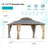 14x12 Ft Hardtop Aluminum Patio Gazebo with Wood-Look Finish, UV Protection & Snow Load Capacity, Includes Curtains and Mesh-75659979
