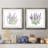 Lavender Botanical I - Vintage Botanical Print, Matted and Framed Under Acrylic Glass, Set of 2, Living Room and Dining Room Wall Art