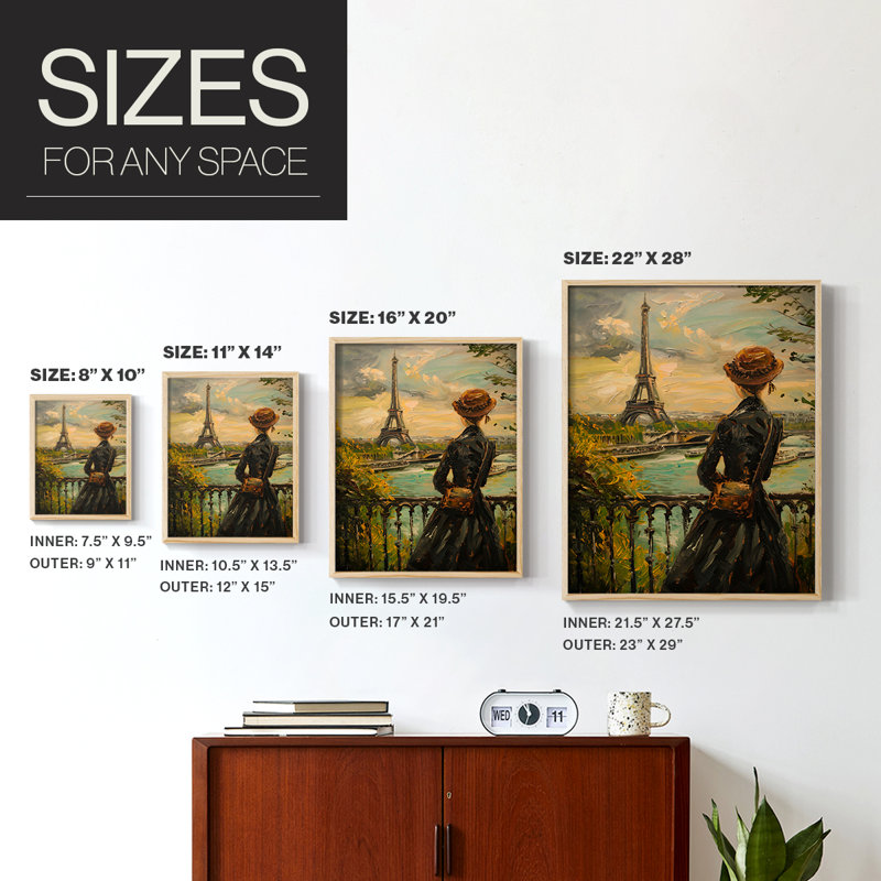 Reproduction encadrée WOMEN Series DCX III - bois massif, Naturel, H 11 po x l 9 po