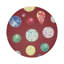 Sous-verres ronds en cuir Jewel Red Vegan-119015127
