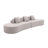 Nova 130.5" Modern Curved Combination Sofa with 3 Pillows-606313305