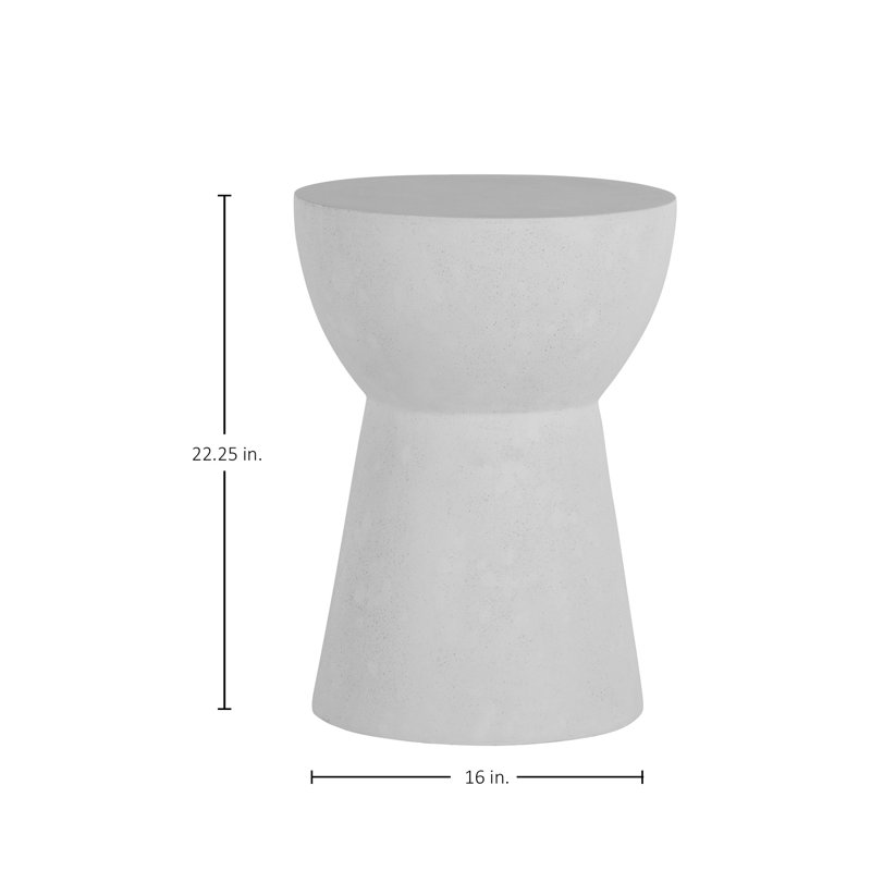 Cast Stone Ibis End Table, Natural