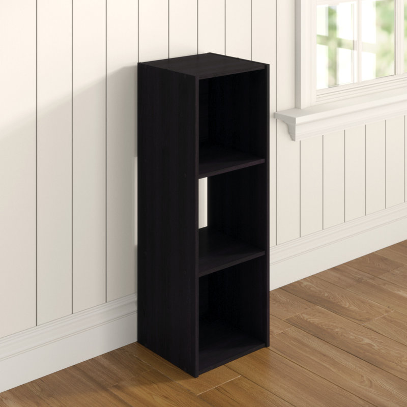 3 Cube Bookcase Horizontal or Vertical Shelf Cubeicals Storage, Espresso