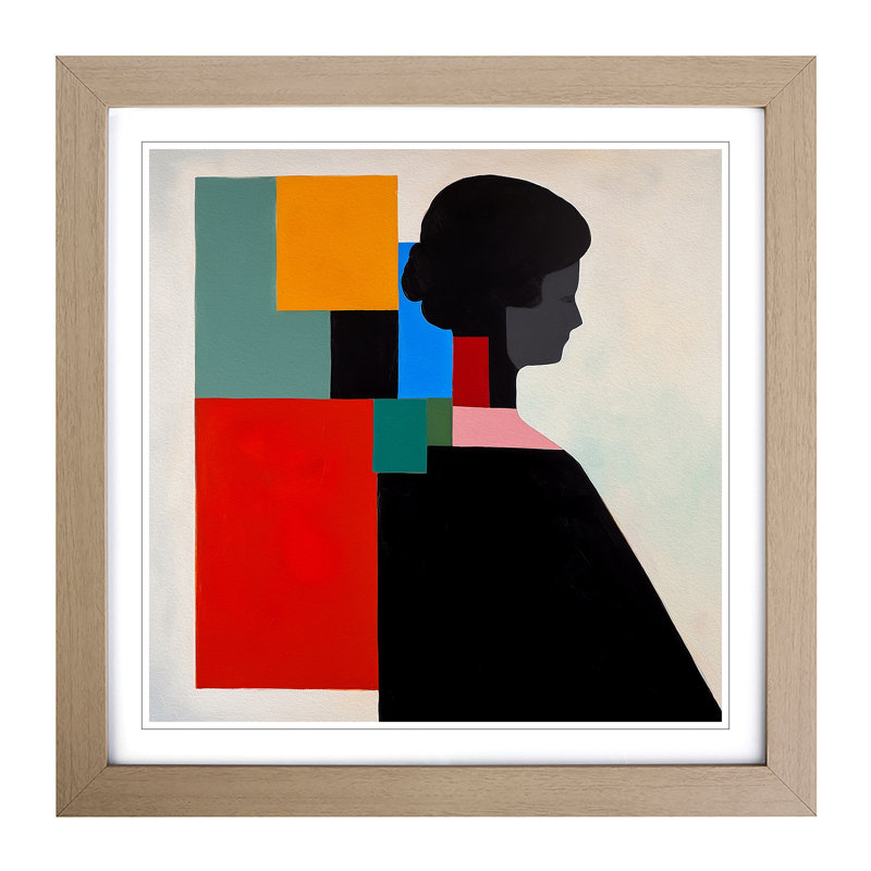 Woman Suprematism - Framed Print, Oak Framed