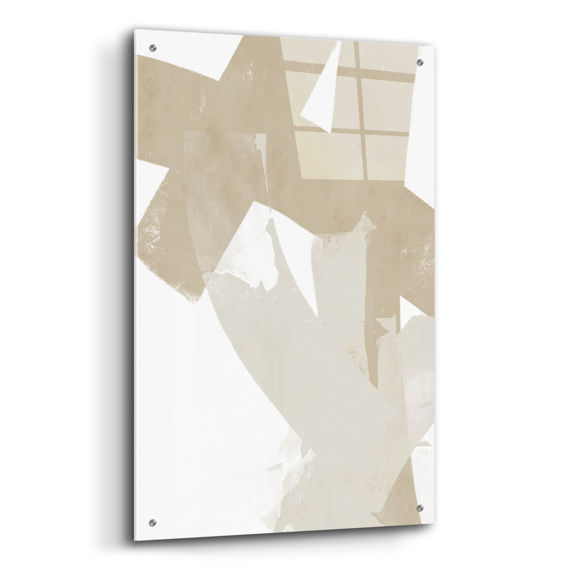  «Modern Neutrals No. 2» par Brandon Wong, art mural en verre acrylique, 24 po x 36 po