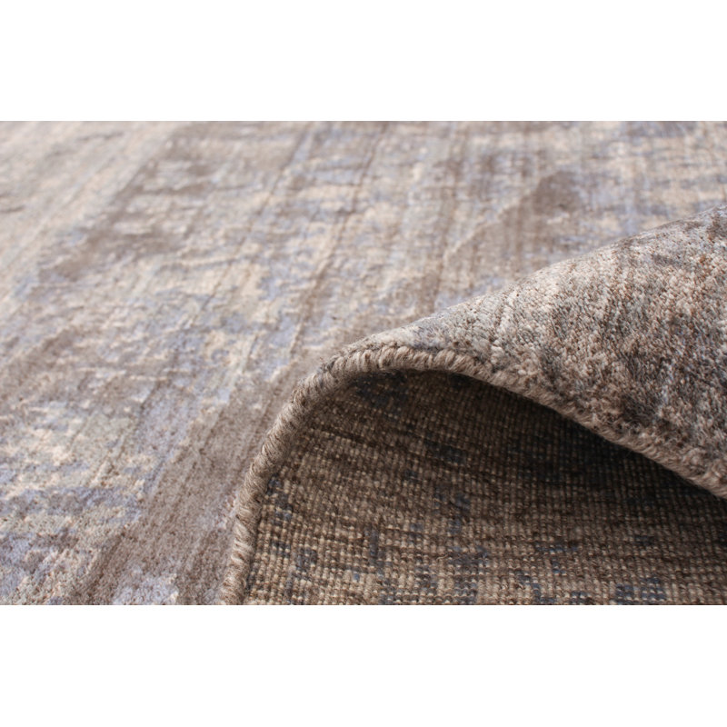 Momsen One-of-a-Kind 4'10" X 7'3" 2010s Viscose Area Rug in Grey