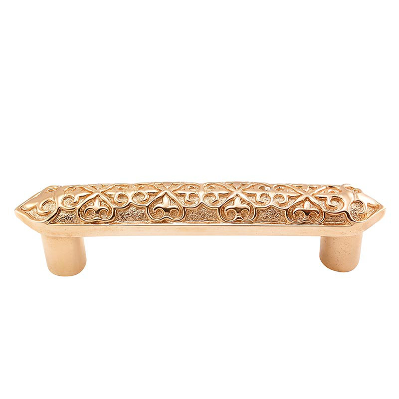 Fleur De Lis Bar / Handle Pull, Polished Gold