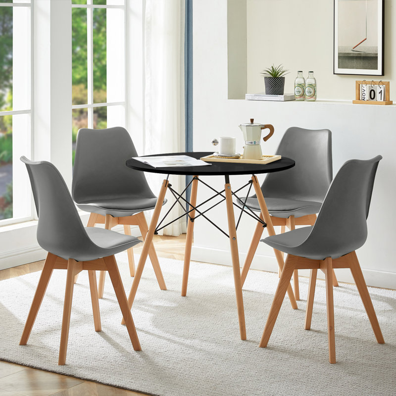 Ensemble repas pour 4 personnes Gweneth, Noir, Gris