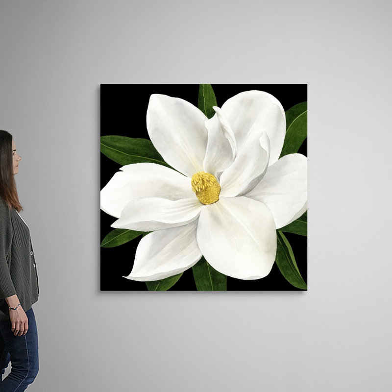 «Midnight Magnolia II», art mural sur toile, Toile tendue, H 48 po x l 48 po x P 1,25 po