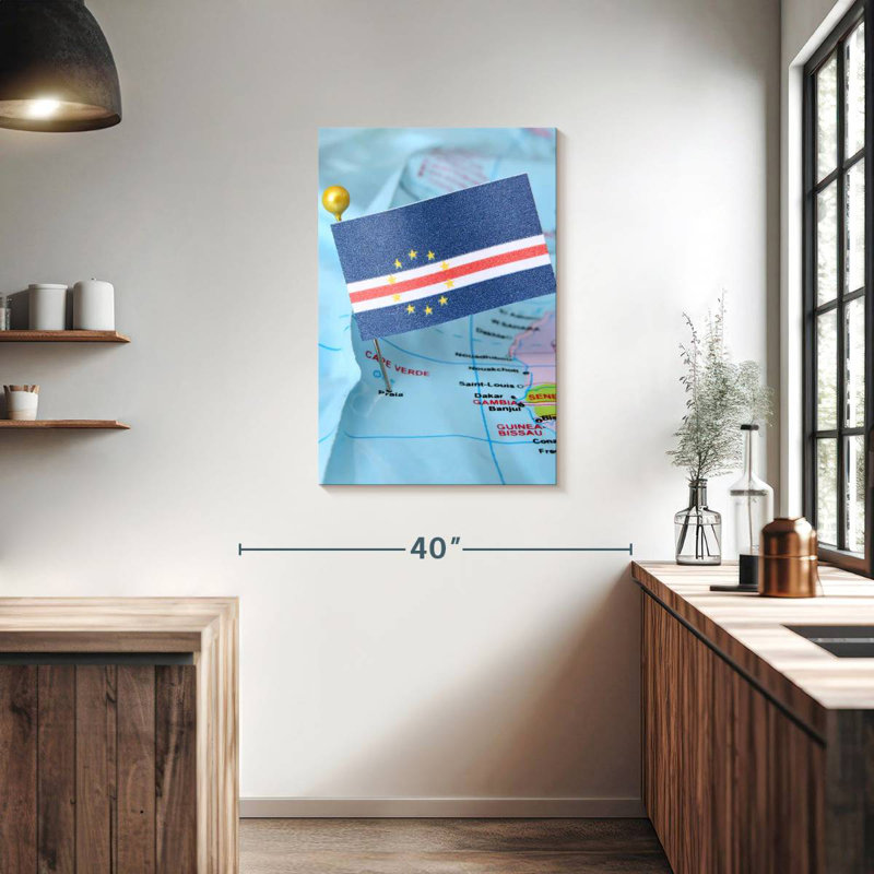Borges Cape Verde Flag And Map, 36" H x 24" W