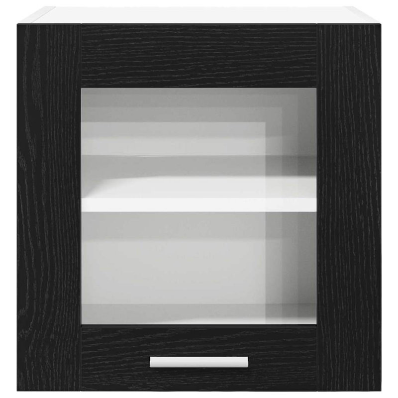 Vidaxl Hanging Cabinet Riga Grey Sonoma And White 80 X 31 X 40 Cm, Black, 40cm H x 40cm W x 31cm D
