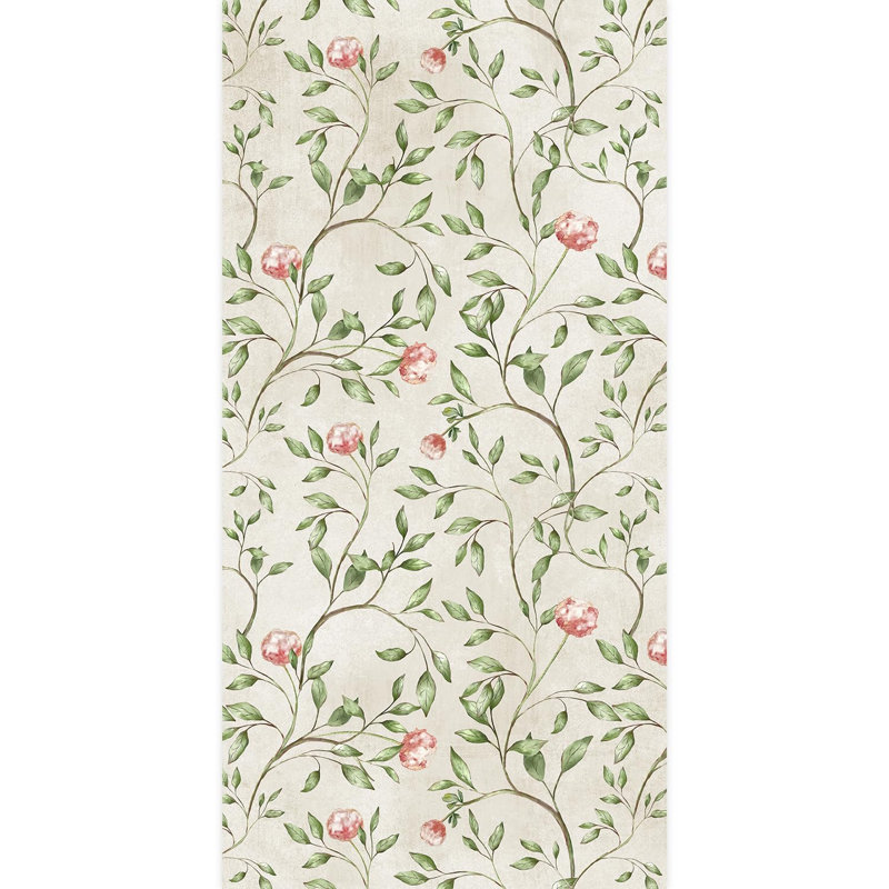 Bordure florale pelez et collez, L 96 po x l 48 po