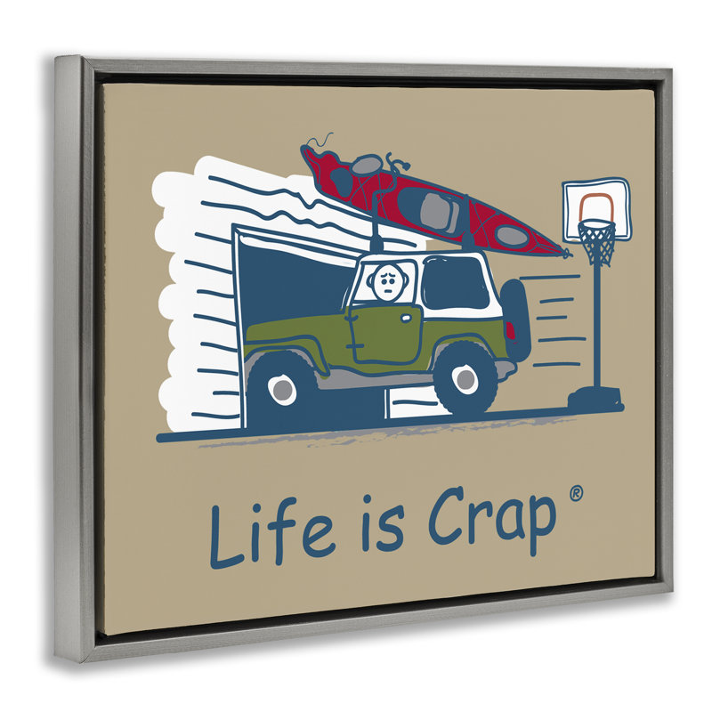 «Kayak and Garage Floater Canvas» par LIC, Cadre flottant gris lustré, H 17 po x l 21 po