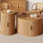 Round Fluted Coffee Table Set With Sliding Tambour Door And Storage-1904218503