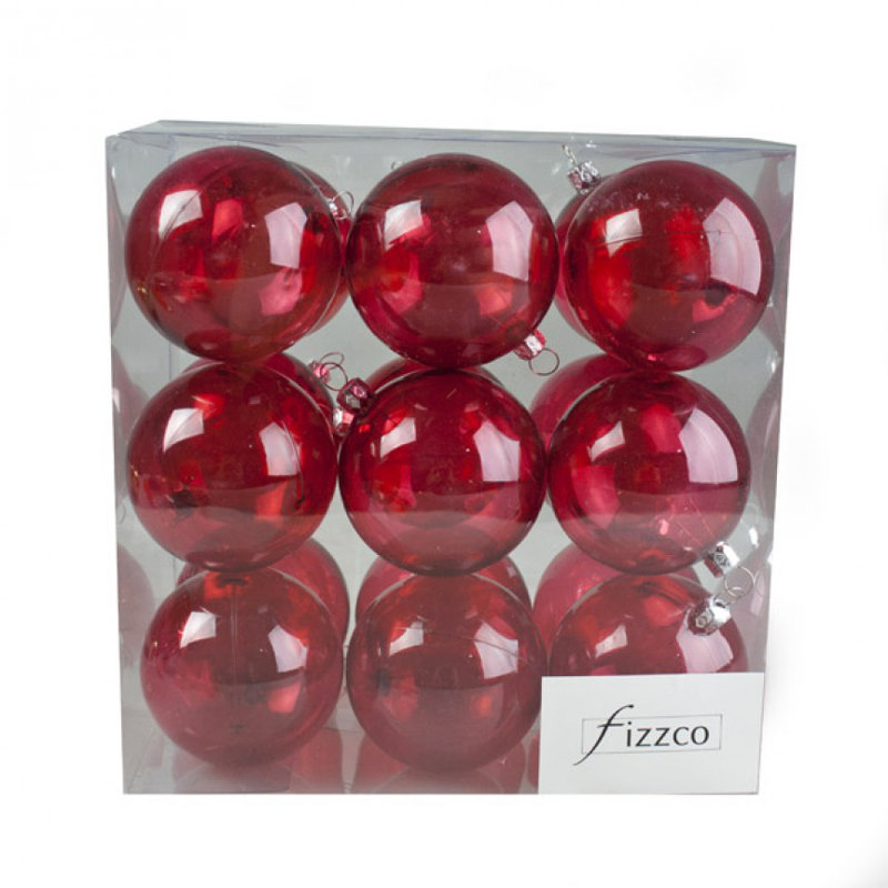 9cm Bauble, Red