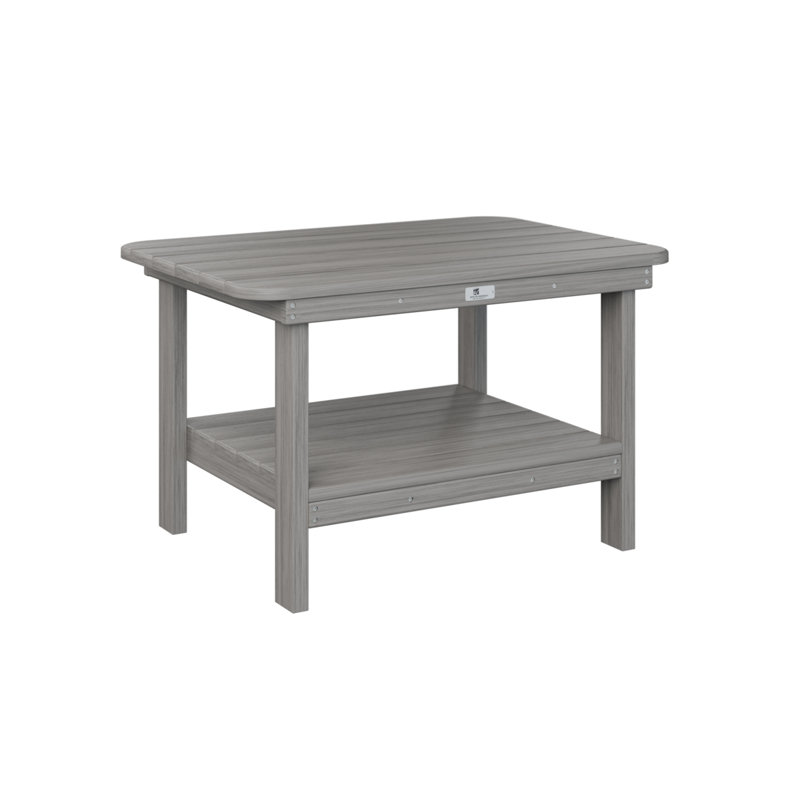 Berlin Gardens Natural Seashell Rectangle Coffee Table, Driftwood Gray