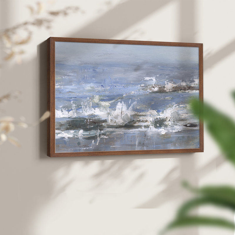 Overcast Tides II -Framed Print - Restickable, H 8 po x l 10 po, Walnut