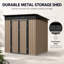 Abri de jardin compact en métal brun