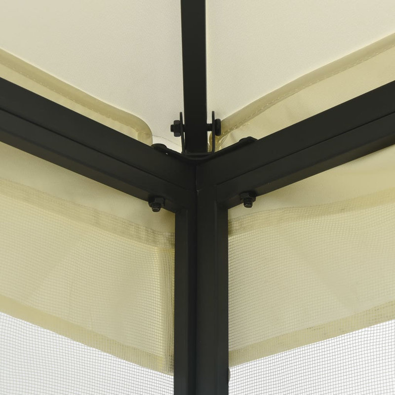 Armelle 4m x 3m Steel Patio Gazebo, Cream
