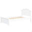 Lit plateforme simple en bois avec tête de lit, blanc