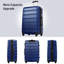 Ensemble de valise à roulettes 3 pièces avec serrure TSA 20 "24" 28 "Disponible