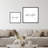Mountains And Rivers " Navy Gray River Abstract Landscape " 2 Piece Art-97923467-97923466