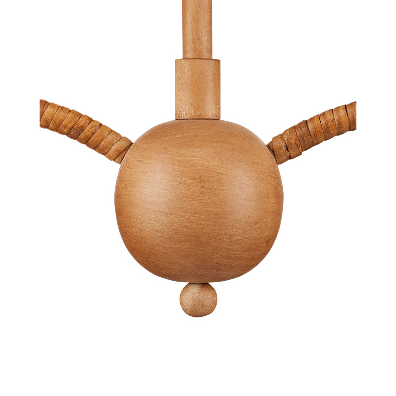 Saxon LED Chandelier, Saddle Tan