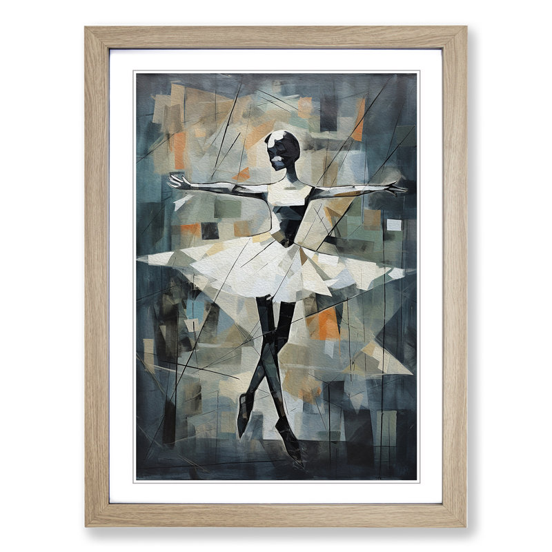 Single Picture Frame Wall Art, 46cm H x 34cm W, Oak Framed