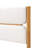 Upholstered Panels with Natural Rubber Wood Frame Platform Bed, Queen