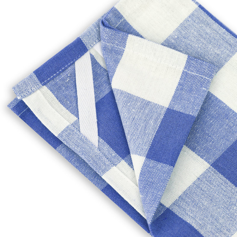 Torchon Country Check, Bleu / blanc