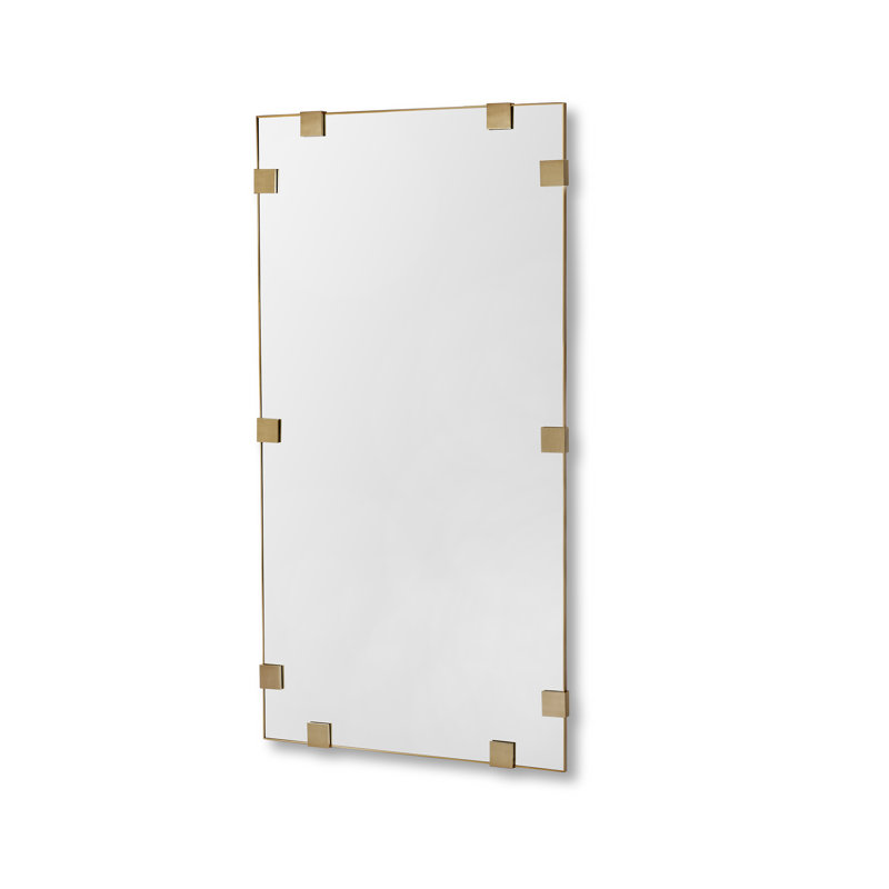 Nippon Flat Metal Beveled Wall Mirror, 84" x 44"
