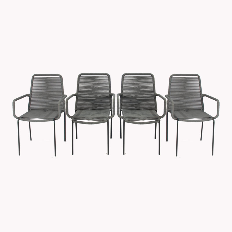 Chaise de patio empilable Palaio , gris