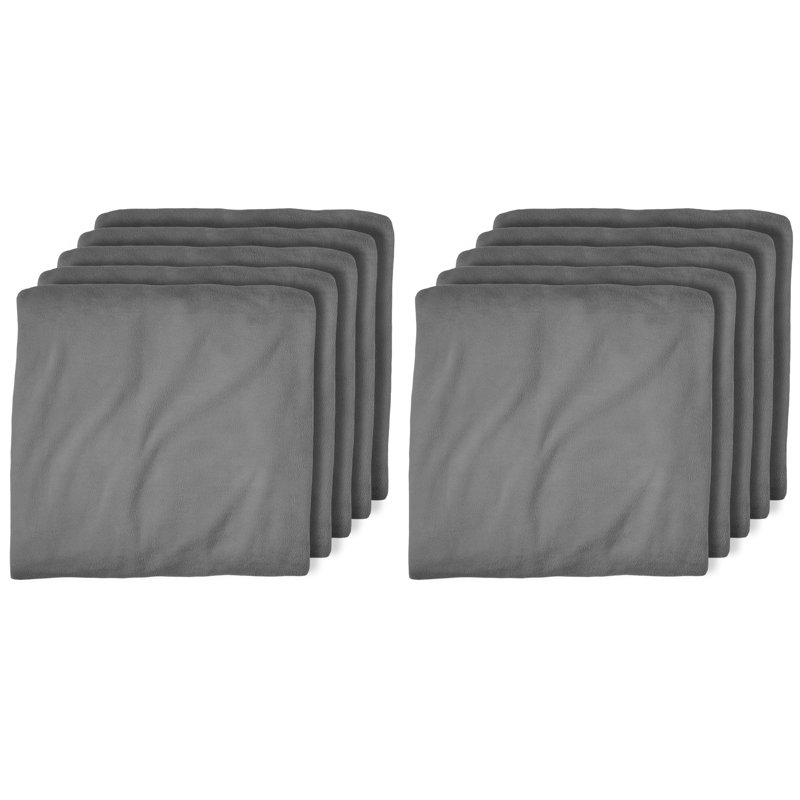 Microfiber Knitted Fitted Sheet, Split King Fitted Sheet, Gray