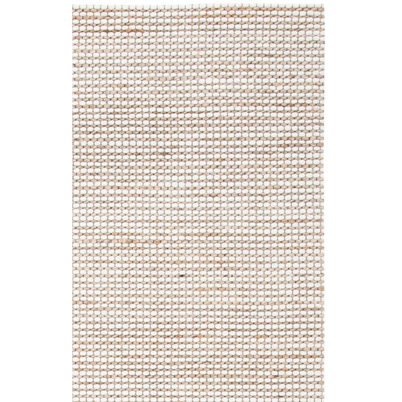 Tapis naturel / ivoire touffeté à la main Atiyanna, Rectangle 2 pi 3 po x 5 pi
