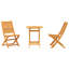 2 - Person Wood Patio Dining Set with