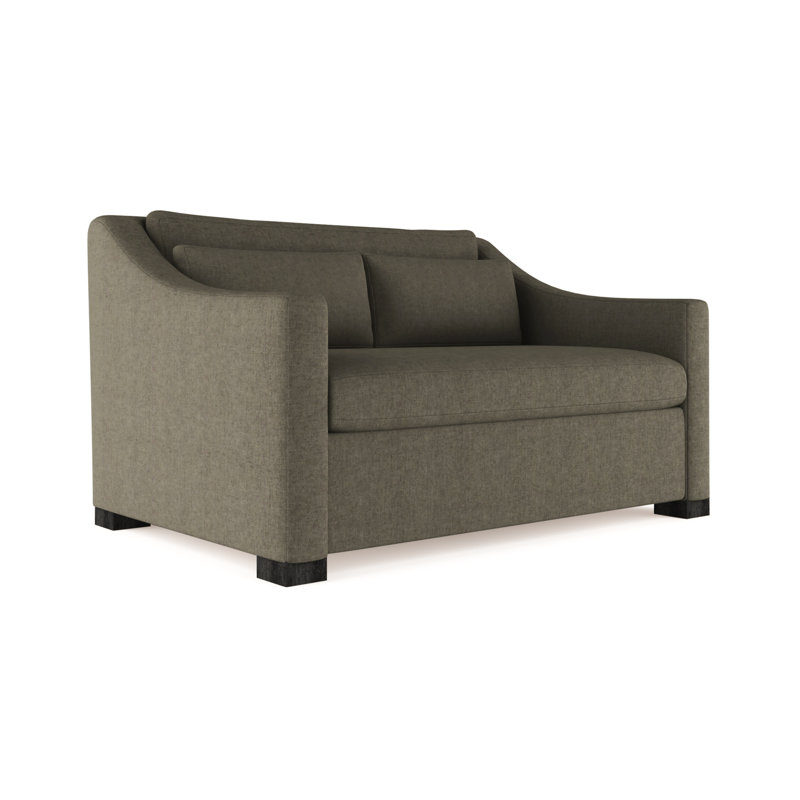 Causeuse Crosby, Velours moelleux graphite, H 32,5 po x l 60 po x P 43 po, Ébène