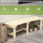Chaise de patio semi-circulaire - en bois, naturel pour terrasse, cour, banc de terrasse en bois