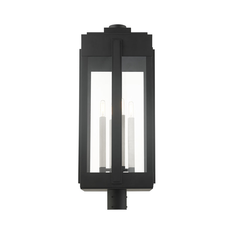 Ikeisha 1 - Light 30.5'' H Hardwired Lantern Head, Black/Brushed Nickel