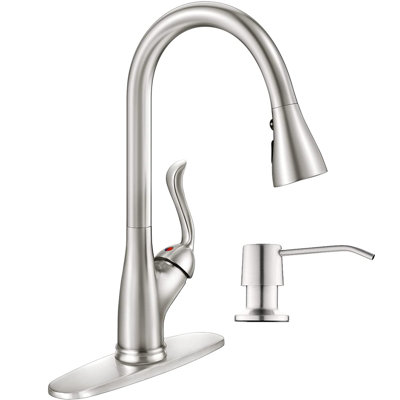 XWSI Pull Out Touch Kitchen Faucet with and with Soap Dispenser