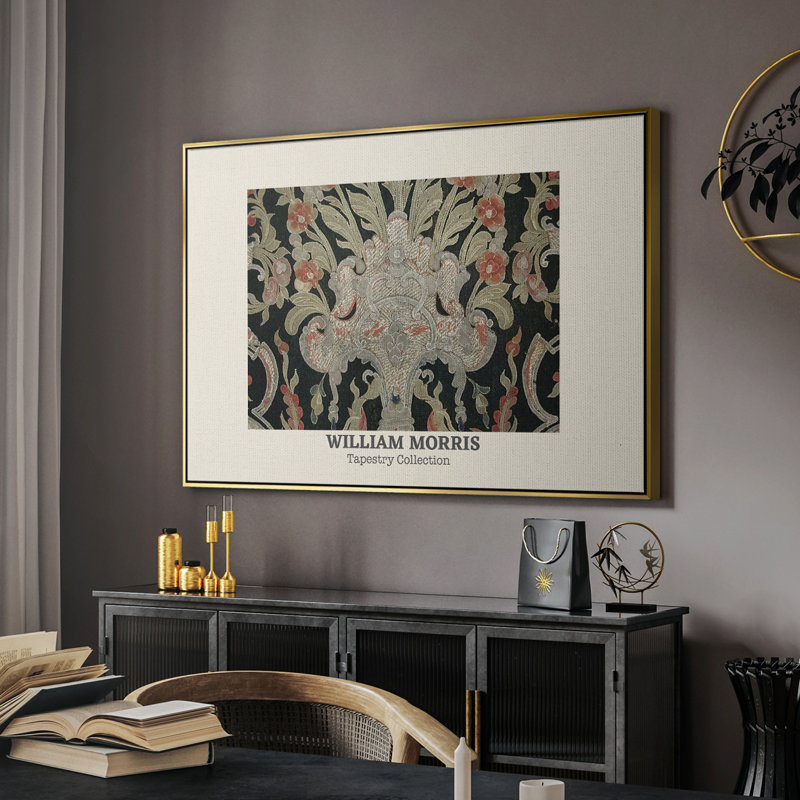 «Vintage Abstract Print-XLIX» sur toile, Or, H 25 po x l 37 po