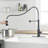 Kitchen Faucet With Motion Sensor - Automatic Smart Touchless Hygienic And Convenient For In Black/Silver Stainless Steel Tap Activated Modern Black Silver Finish Kitchens