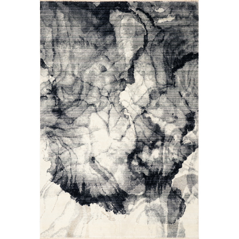  Tapis contemporain abstrait en peluche Penelome, Rectangle 10 pi x 12 pi 11 po
