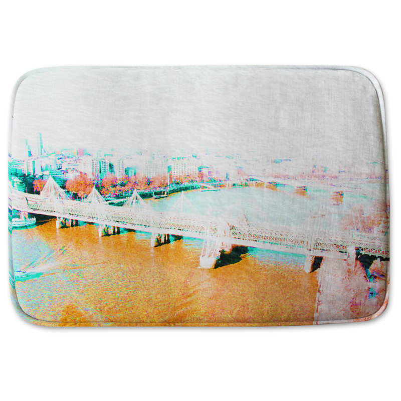 Neaven Polyester Shower Curtain Set, Orange