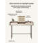 Coiffeuse italienne minimaliste en bois massif avec plateau rabattable et revêtement en cuir de selle pour chambre à coucher
