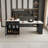 80-Inch Expandable Kitchen Island With Dining Table, Solid Wood Grain Countertop With Power Outlet, Mobile Storage Cart With Cabinet & 2 Drawers, Kitchen Prep Table(White), Kitchen Island-595802351
